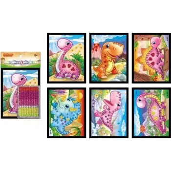 kreativní sada SMT Creatoys Mozaika obrázek mini dinosaurus třpytivý