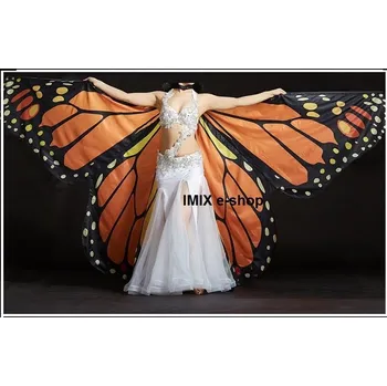 Karnevalový doplněk Motýlí křídla ISIS z imitace hedvábí Oranžová