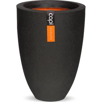 Květináč Capi Europe Květináč kulatý Smooth NL, Capi, průměr 36 cm, výška 48 cm, recyklovatelná PE směs, barva black