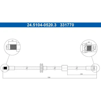 Brzdová hadice Brzdová hadice ATE 24.5104-0520.3