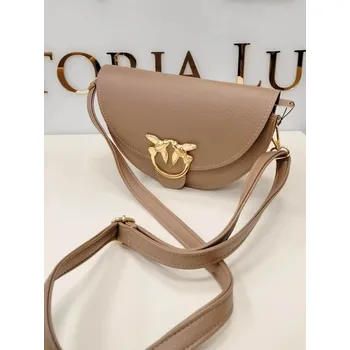 Kabelka Dámská hnědá kabelka V.L. se zlatou aplikací , VELIKOST UNI