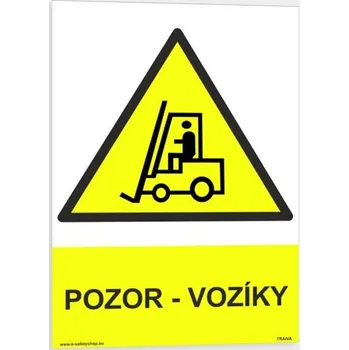 Traiva s.r.o. Pozor vozíky Verze: Samolepka 210 x 297 mm (A4) tl. 0.1 mm - Kód: 00264