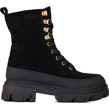 Dámská treková obuv Dámské černé workery na platformě 22-11067B Velikost: 37