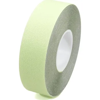 Výstražná páska Fotoluminiscenční protiskluzová páska FLOMA Extra Super Glow in the Dark - 15 m x 5 cm a tloušťka 1,5 mm (80081261) FLOMAT