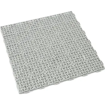 Venkovní dlažba Šedá plastová děrovaná terasová dlažba Linea Marte - 55,5 x 55,5 x 1,3 cm (80070111) FLOMAT