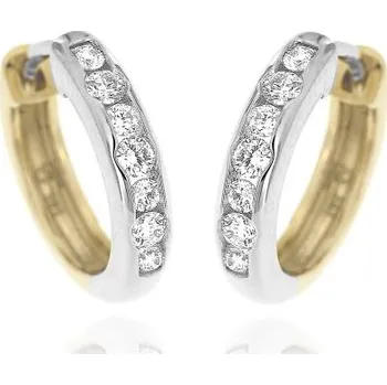 Náušnice Zlatnictví U Kostela Diamantové kroužky žluto-bílé10767žb 908182151