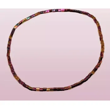 Náramek Jemný hematitový náramek červený