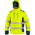 Bunda CXS BEDFORD WINTER, výstražná, zimní, pánská, softshell, žluto-petrolová, vel. 2XL
