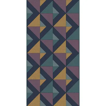 Tapeta Cristiana Masi by Parato Geometrická vliesová tapetová bordura na zeď, fialová, B39097, Arché, Cristiana Masi by Parato, velikost 10,05 x 0,265 m