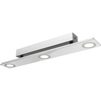 Evotec Pano třízdrojové LED stropní světlo metalická nerezová ocel LED celkem 12 W - Doprava zdarma