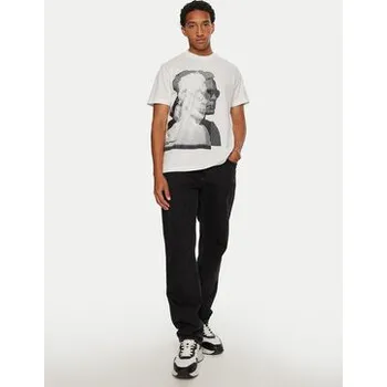 Pánské tričko Karl Lagerfeld Jeans T-Shirt 246D1705 Bílá Regular Fit M