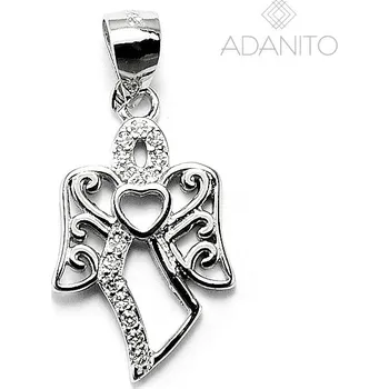 Přívěsek Stříbrný přívěsek anděl se zirkony