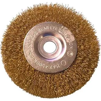 Drátěný kartáč Osborn 0028601075 - Kartáč drátěný kotoučový pr. 75mm, otvor 1/2" (12,7mm) , zvlněný pomosazený ocelový drát 0,3 mm