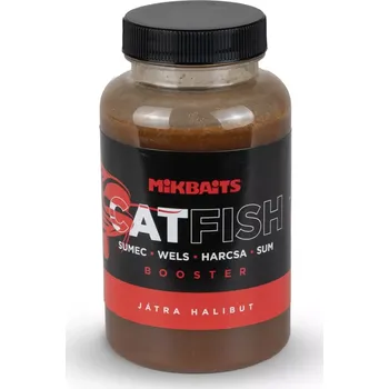 Návnadové aroma MIKBAITS Catfish sumec řada - Játra Halibut booster 250ml