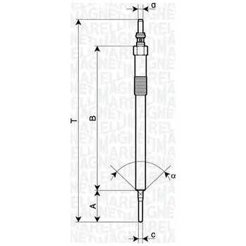 Zapalovací a žhavicí svíčka Žhavící svíčka MAGNETI MARELLI 062900137304