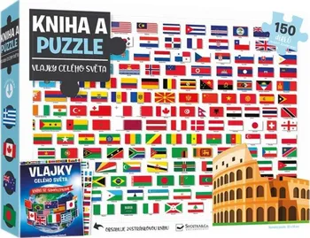 Puzzle Svojtka & Co. Kniha a puzzle vlajky celého světa 150 dílků