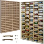 Kruzzel 21997 Dřevěná polička na autíčka na 90 ks