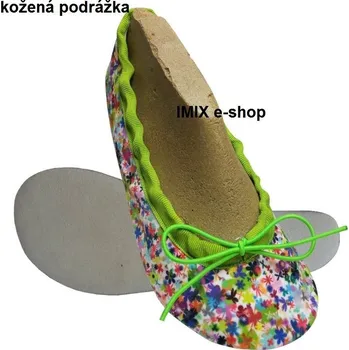 Dámská sportovní obuv Barefoot cvičky s širokou špičkou KVĚTINKY - zavazovací 36 Kožená