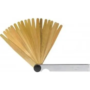 Kinex 1129 - Sada spárových měrek na ventily 0,05-1,0x100mm nemagnetická, mosaz, 20-dílná, DIN 1544 F, ČSN 251670