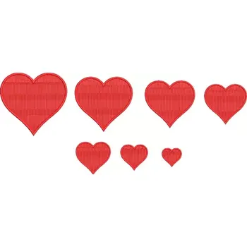 Vyšívací vzor srdce 00