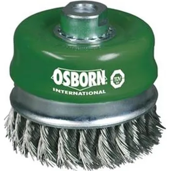 Drátěný kartáč Osborn 0002608333 - Kartáč hrncový drátěný pr. 80 mm, závit M14, copový NEREZový drát 0,35 mm SUPERIOR