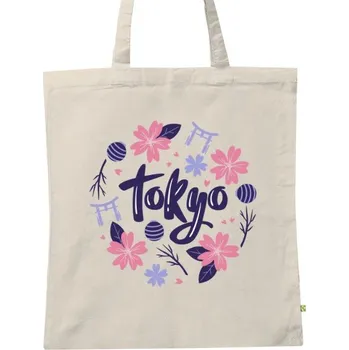 Pánské tričko BIO plátěná taška s potiskem Tokyo