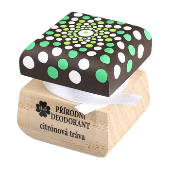Přírodní krémový deodorant Citrónová tráva - ručně malovaný s mandalou 15 ml