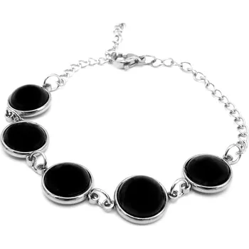 Náramek Steel Jewelry Náramek černý z chirurgické oceli NR220198 dárkové balaní zdarma