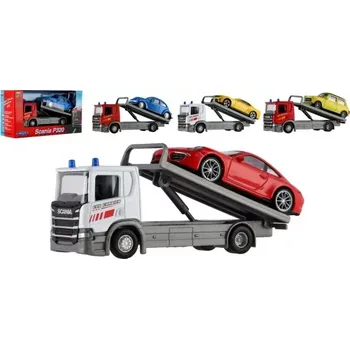 autíčko Welly Auto odtahovka Scania P320 + auto kov/plast 15cm mix druhů v krabičce 185x10x6cm