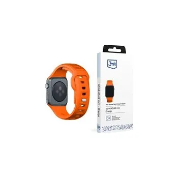 Chytré hodinky 3mk Silicone Watch Strap pro Apple 42/44/45/49 mm Orange