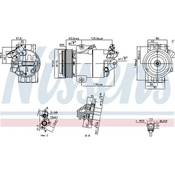 Kompresor klimatizace Kompresor, klimatizace NISSENS 891012