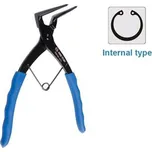 King Tony - Kleště na pojistné kroužky vnitřní vyhnuté 90°, délka 180 mm čelistí 56 mm pr. trnu 1,3 mm, rukojeti potažené plastem