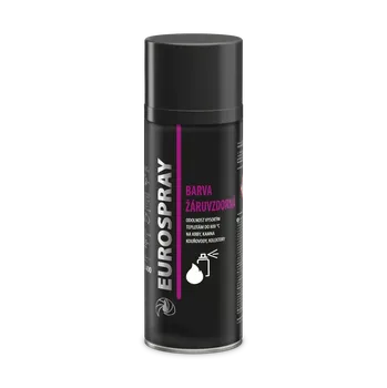 barva na kov EUROSPRAY ŽÁRUVZDORNÁ BARVA / stříbrná mat Ral 9006 - 400ml