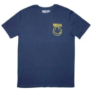 Pánské oblečení Merch Nirvana: Nirvana Unisex T-shirt: Mini Happy Face (medium) M
