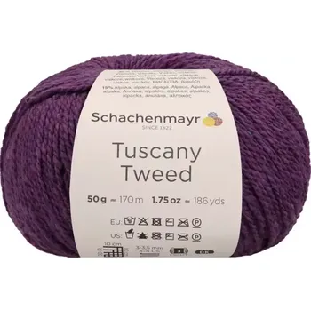 Příze Schachenmayr Tuscany Tweed 48 Fialová (Přírodní směsová příze Tuscany Tweed Violett)
