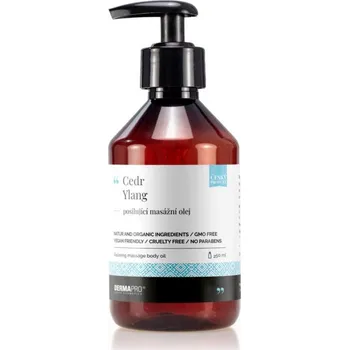 Masážní přípravek DERMAPRO® Cedr Ylang, posilující masážní olej Objem: 250ml.