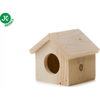 Dřevěný domek z masivu pro křečky, 12,5×10,5×11,5 cm