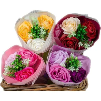 Mýdlo Salsa Kytice mýdlových květů růže mix barev 3x 8 g