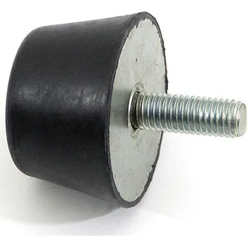 Černý gumový doraz tvaru komolého kužele se šroubem FLOMA - průměr 5 cm x 3 cm (87651193) FLOMAT