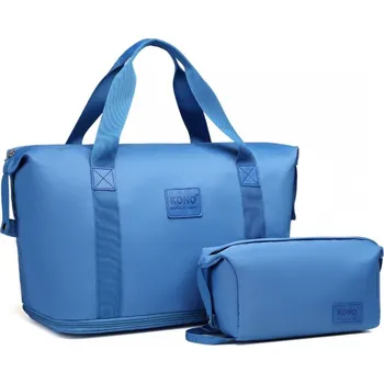 KONO set variabilní cestovní taška a kosmetická taštička - navy - 26L