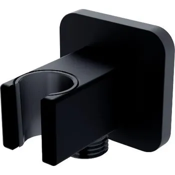 Sprchový držák OMNIRES - Nástěnné kolínko s držákem, matná černá 8815BL