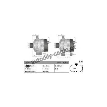 Alternátor Alternátor DENSO (DE DAN1312)