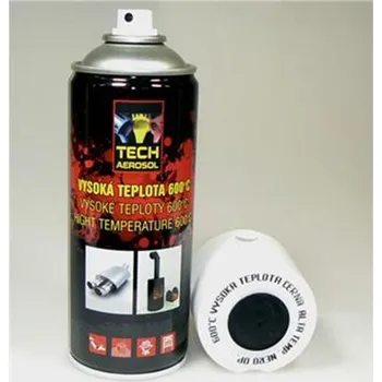 Barva ve spreji Tech Aerosol 002.1000 - Barva ve spreji vysokoteplotní do 600°C, barva černá matná (400 ml)
