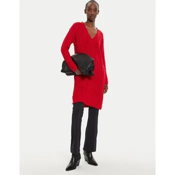 Dámské šaty Brave Soul Úpletové šaty LKD-230MARTHADRB Červená Oversize L