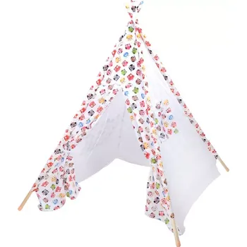 Dětský stan Jokomisiada vigvam Teepee veselé sovičky pro dítě ZA3508