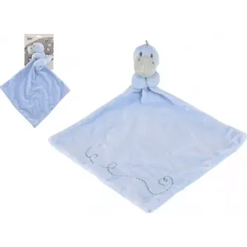 Hračka pro nejmenší Teddies Dinosaurus usínáček plyš 24x24cm modrý na kartě v sáčku