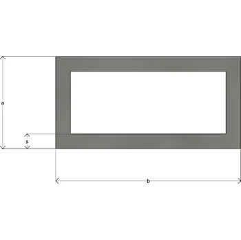 Stavební profil Aluris Hliníková trubka pravoúhlá Rozměr a b s /mm: 10 x 10 x 1,3, Povrchová úprava: Bez PÚ