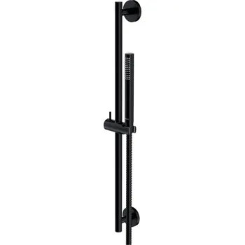 Sprchový set OMNIRES Microphone - Set sprchové hlavice, tyče a hadice, matná černá MICROPHONE-SBL