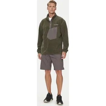 Pánská mikina adidas Fleecová mikina Terrex XPLORIC IN0011 Zelená Regular Fit XL