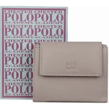 Peněženka Šedobéžová kožená peněženka Chester no. 2212